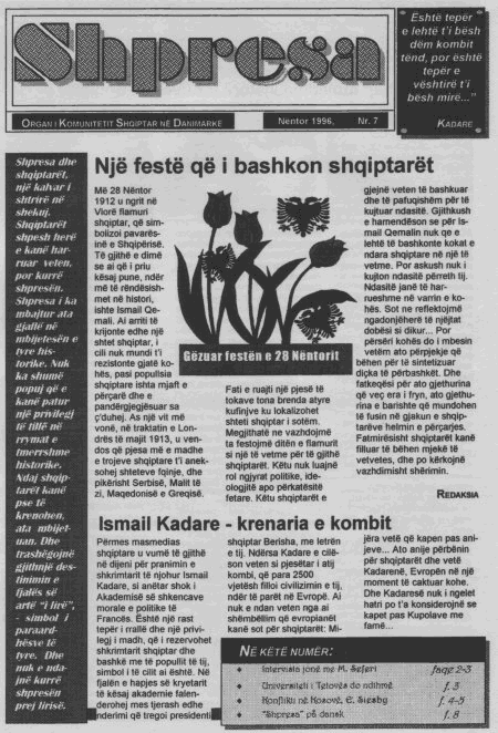 Gazeta Shpresa - organ i komunitetit shqiptar në Danimarkë